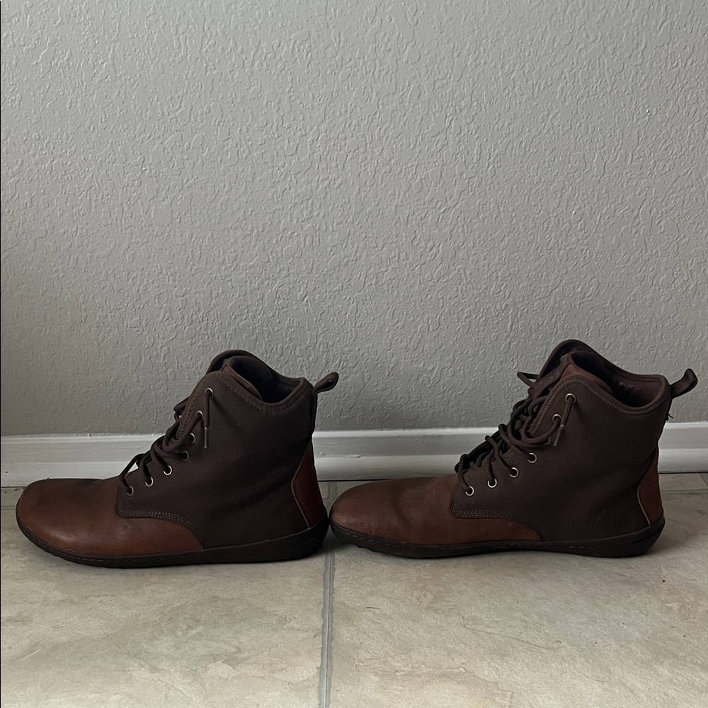 VIVO Barefoot Boots: Camel Hide, Thermal